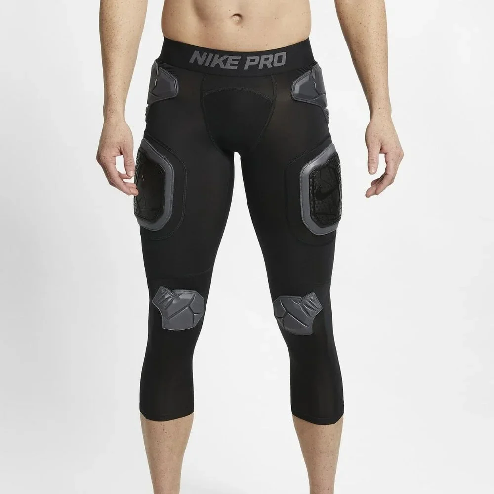 Nike Pro Hyperstrong Men's Padded Tight Football Pants Black AO6231-010 Size 2XL